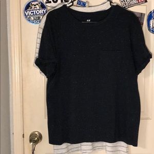 Speckled black & white t shirt